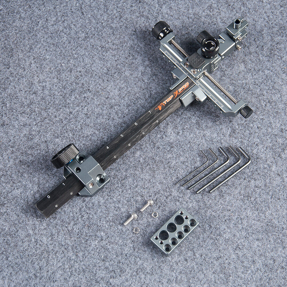 Compound Bow Sight 9" Carbon Bar Scope Sight 2x 4x 6x 8x Lens RH LH Competition